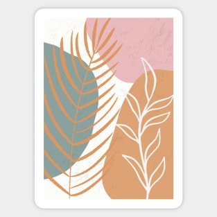 Abstract Botanical Palm Leaves Sticker